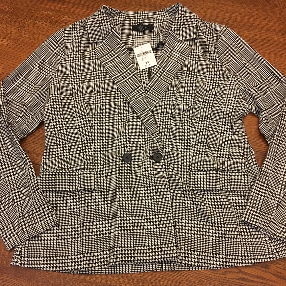 Forever 21 Women’s Houndstooth Blazer Sz 2X